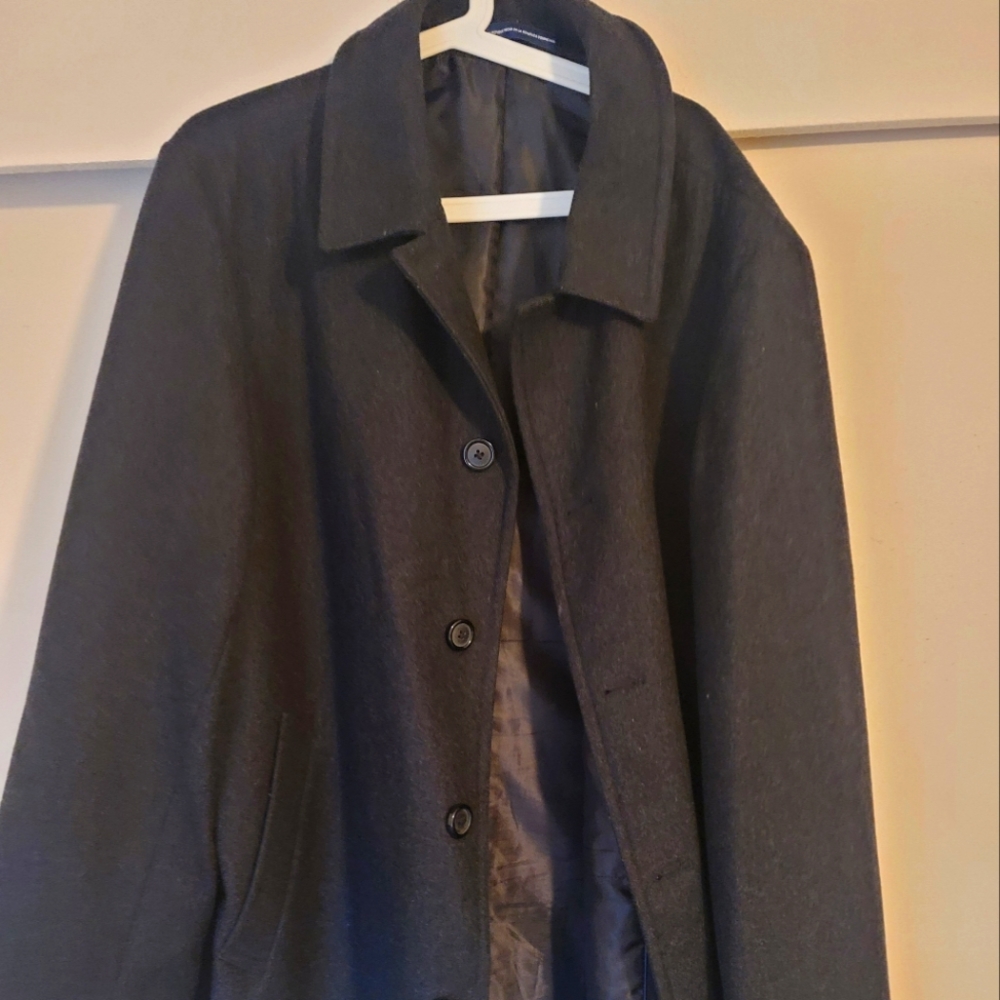 Mens wool long coat,